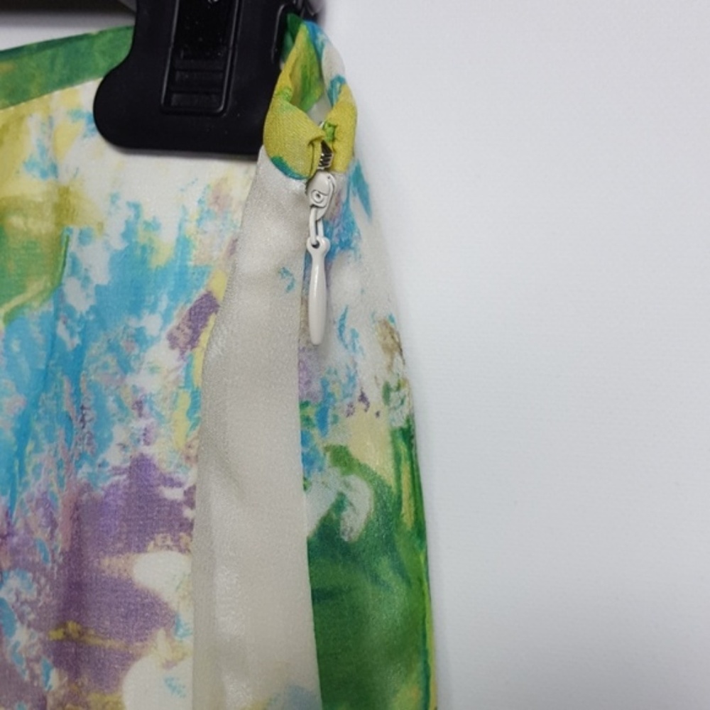 Floral Ruffle Silk Skirt - Picture 3 of 8